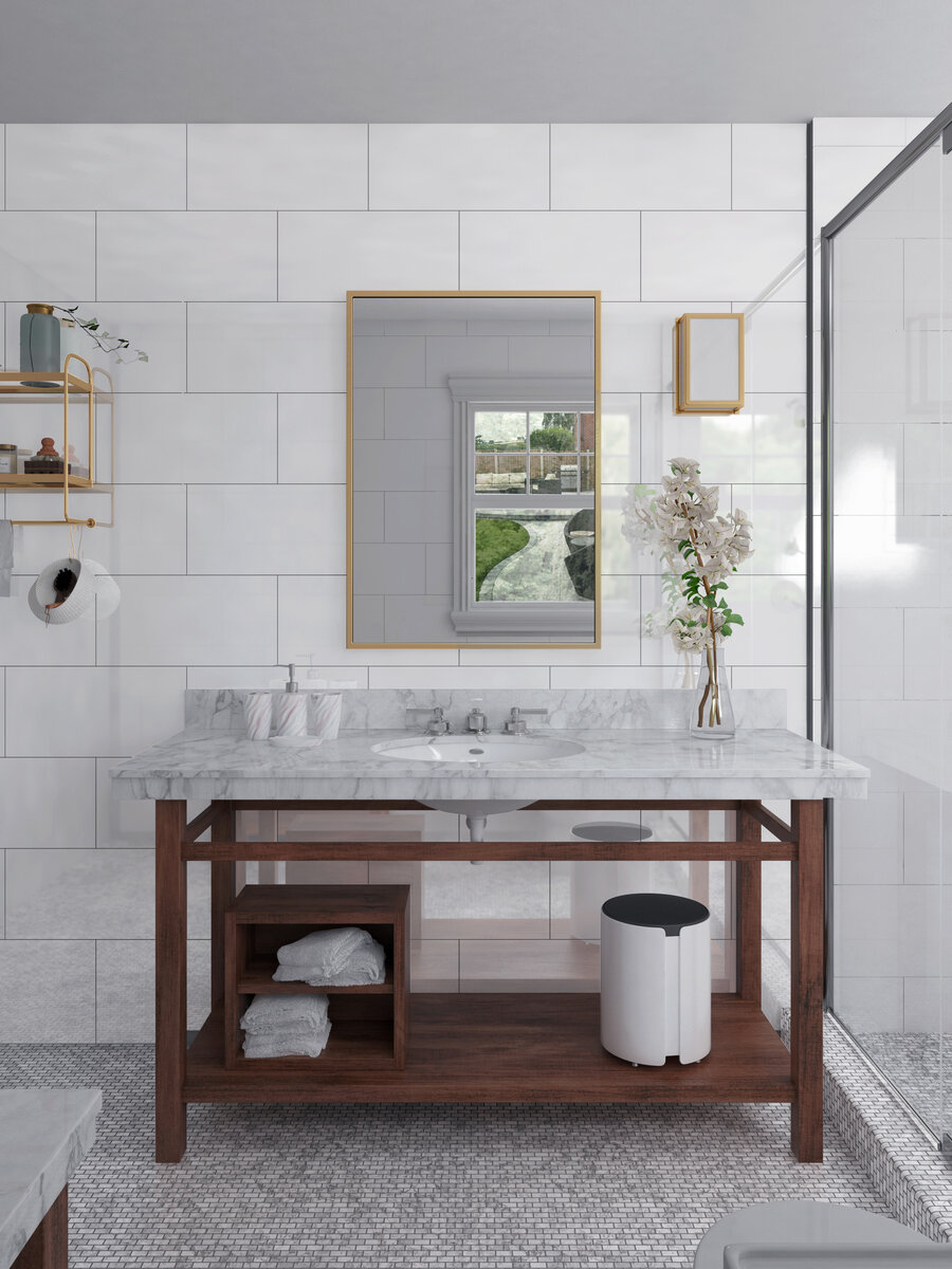 Everest White Gloss Wall & Floor Tile - 600x300mm