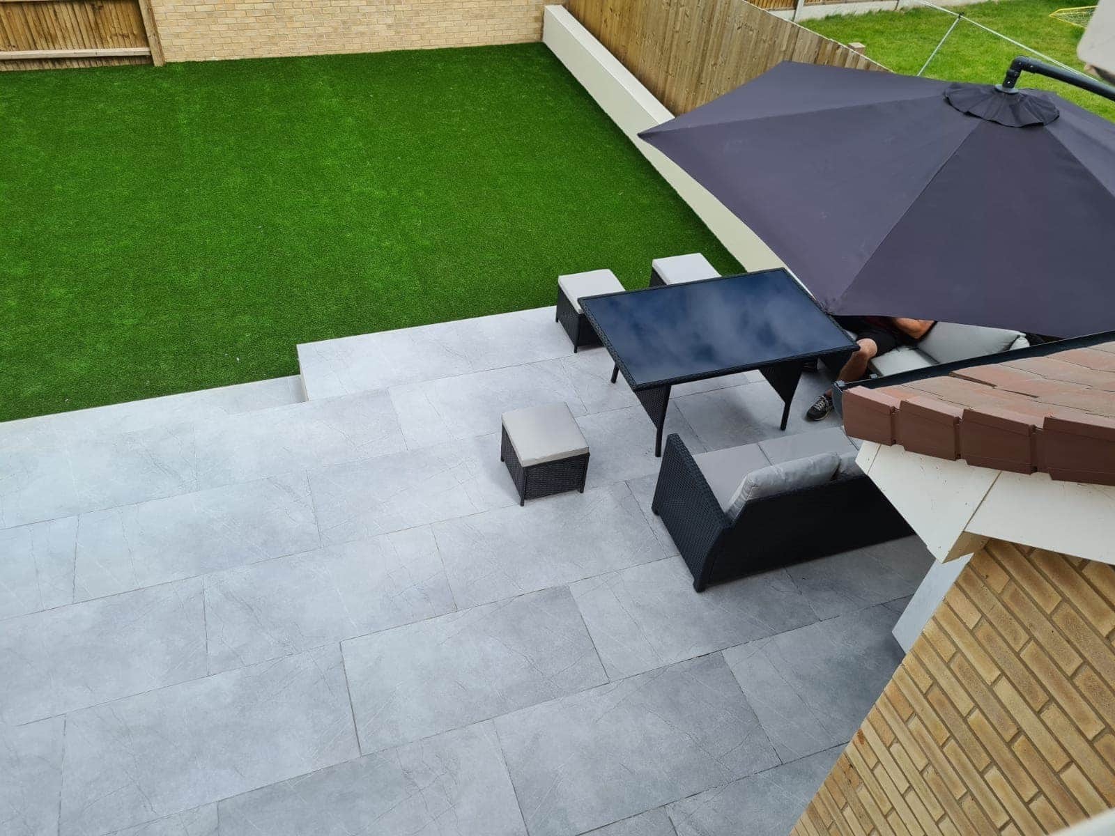 Marmo Gris Marble Effect Outdoor Porcelain Paving Slabs - 1200x600 Pack