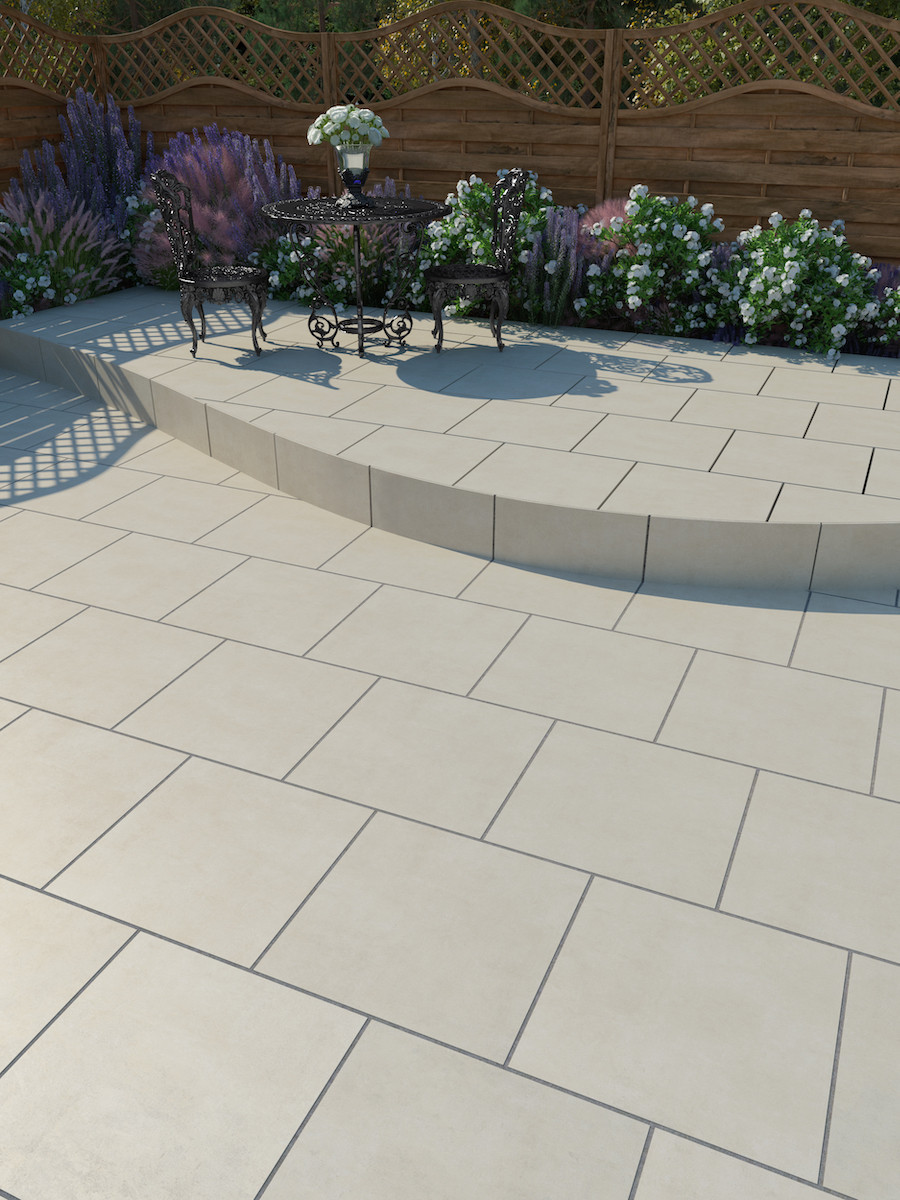 Eclipse Ivory Virtue Vitrified Porcelain Paving Slabs - 800x800