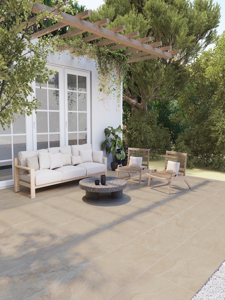 Nielsen Beige Outdoor Porcelain Tile - 900x600x20mm (Last Pack)