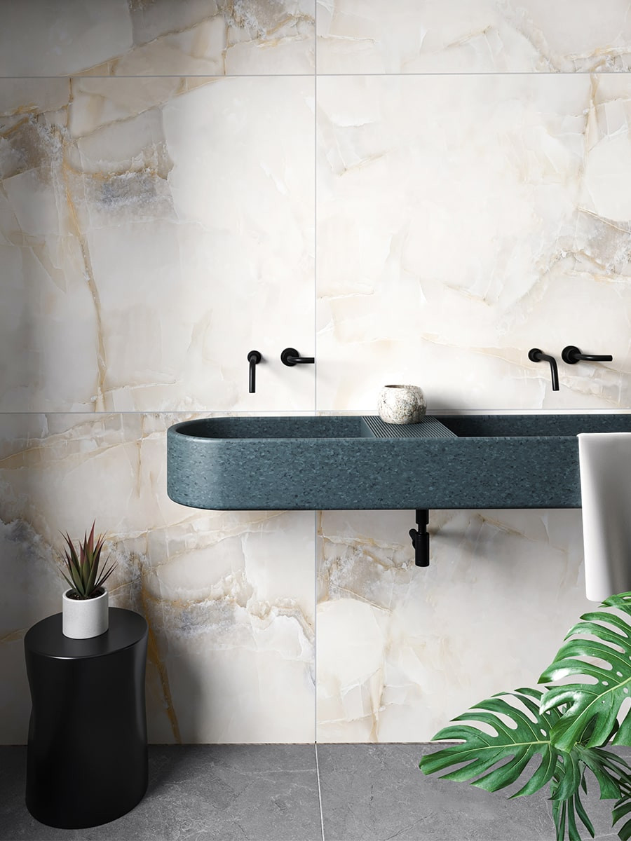 Aquarius Grey Onyx Tile - 1200x1200x9mm