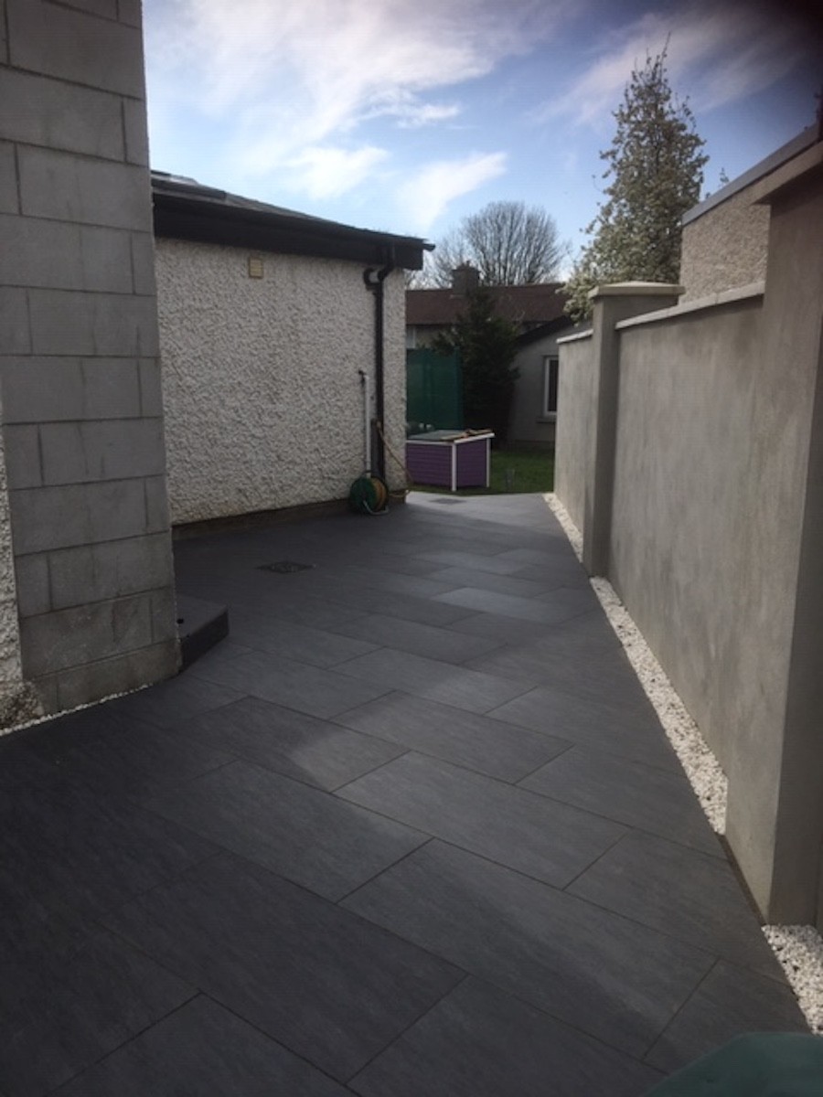 Ardesia Nero Virtue Vitrified Porcelain Paving Slabs - 900x450 Pack