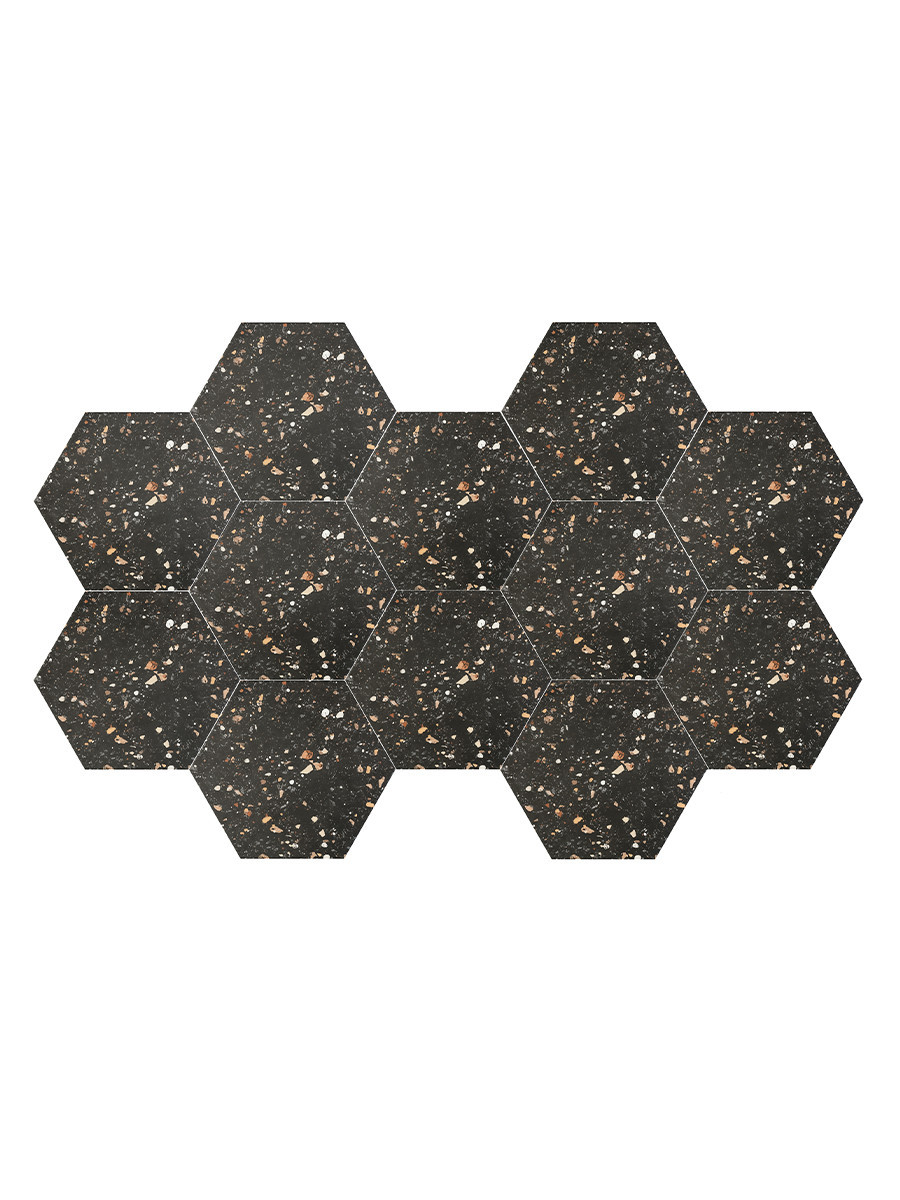 Arousa Nero Terrazzo Tile - 258x290mm