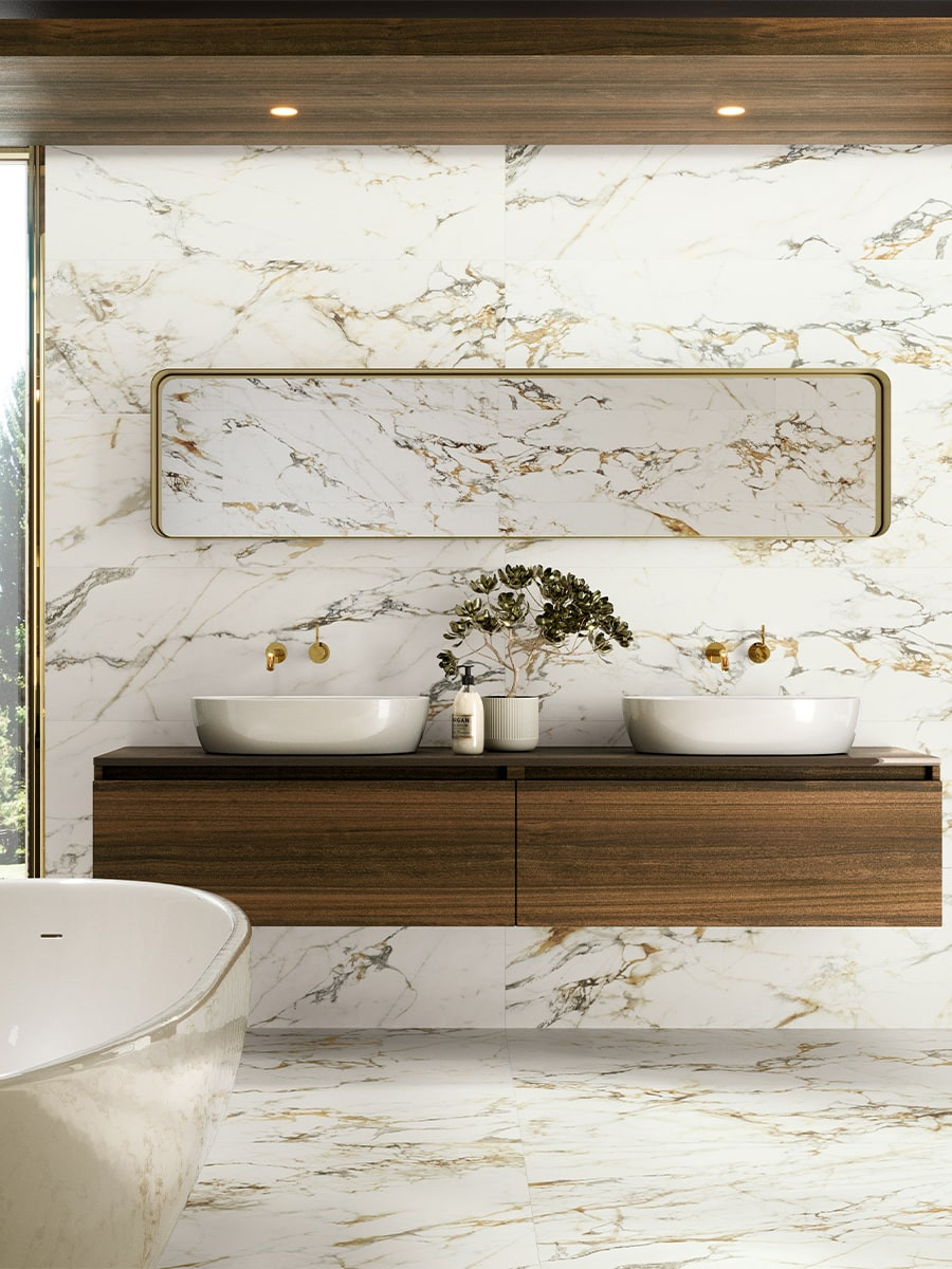 Bellagio Gold Porcelain Tile - 1200x600mm