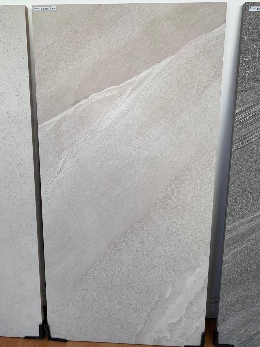 Bianco Slate Effect Outdoor Porcelain Paving Slabs - 1200x600 Pack