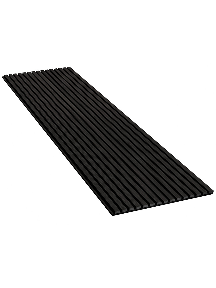 Black Oak Acoustic Slat Wood Wall Panels - 2400x600mm