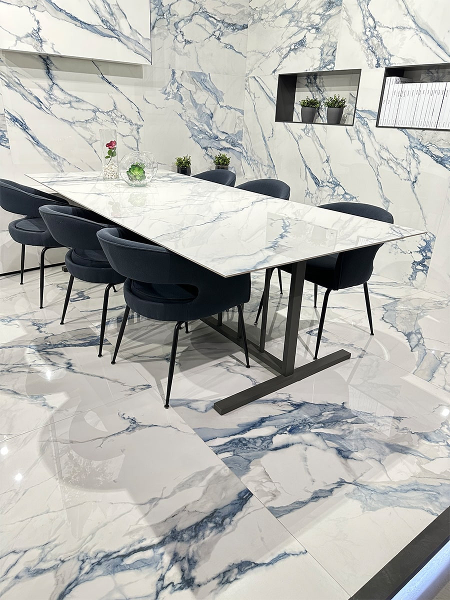 Calacatta Blue Marble Effect Wall & Floor Tiles - 1200x600mm