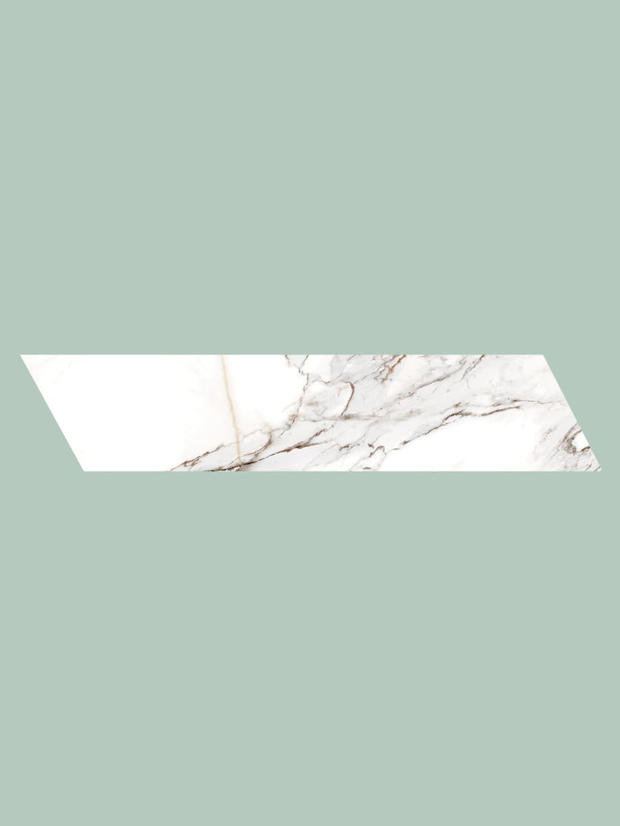 Calacatta Gold Chevron Tile - 80x400mm