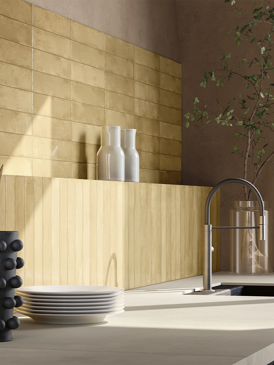 Progetto Canapa Brick Effect Italian Tile - 75x400mm