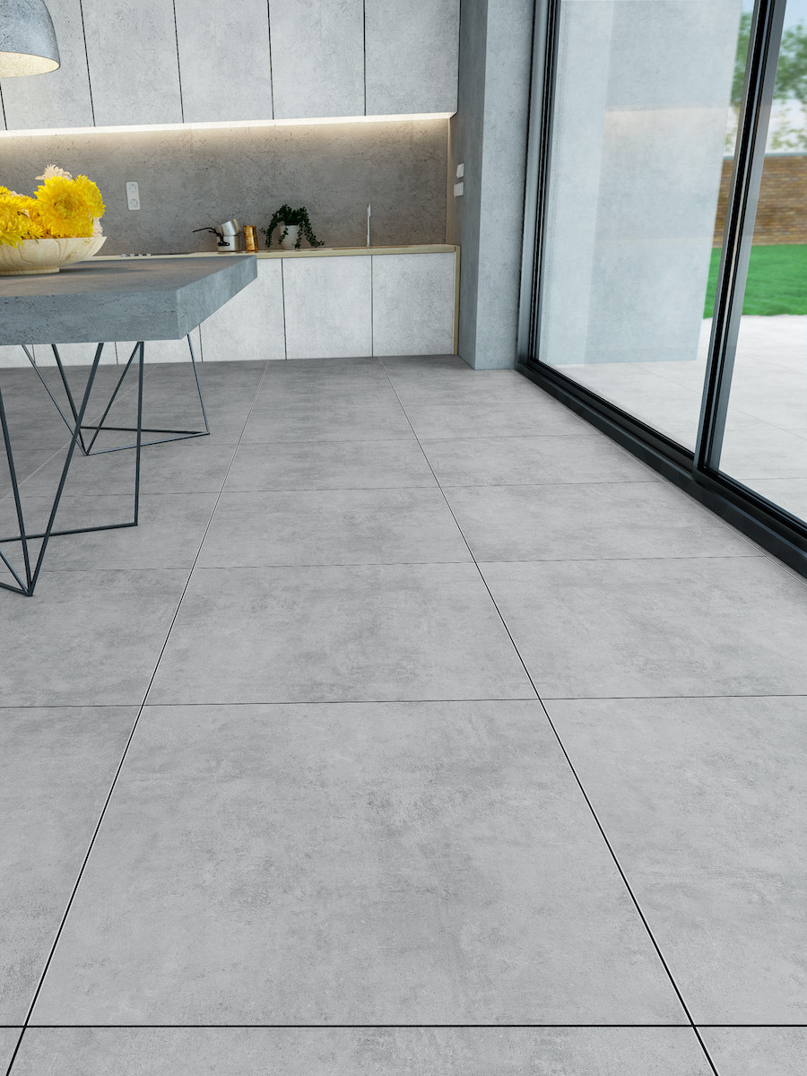 XXL Cemento Silver Indoor Wall & Floor Tile - 800x800(mm)