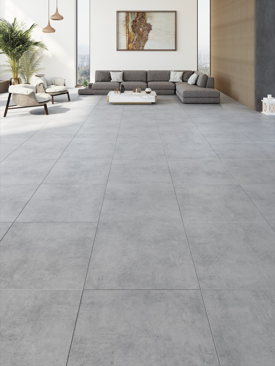 XXL Cemento Silver Indoor Wall & Floor Tile - 800x800(mm)