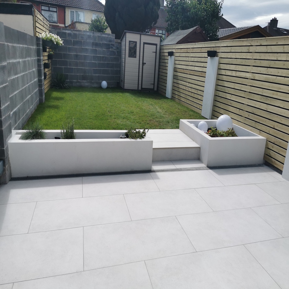 Earth White Virtue Vitrified Outdoor Porcelain Paving Slabs - 900x600x20mm