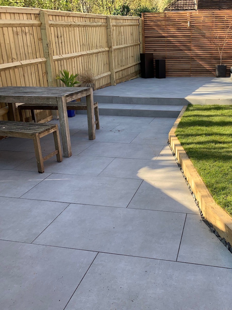 Eclipse Anthracite Virtue Vitrified Porcelain Paving Slabs - 1200x600 Pack