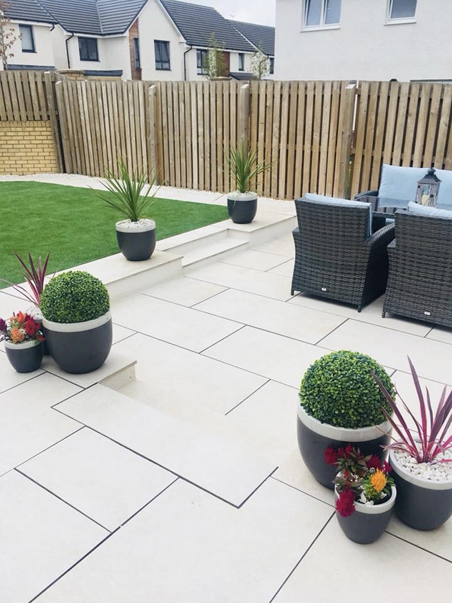 Eclipse Ivory Virtue Vitrified Porcelain Paving Slabs - 1200x600 Pack
