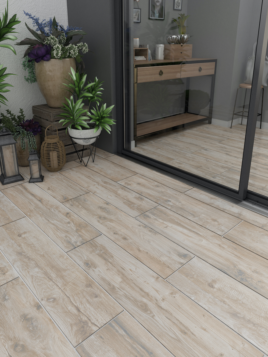 Cedar Elm Wood Virtue Vitrified Porcelain Paving Slabs- 1200x300 Pack