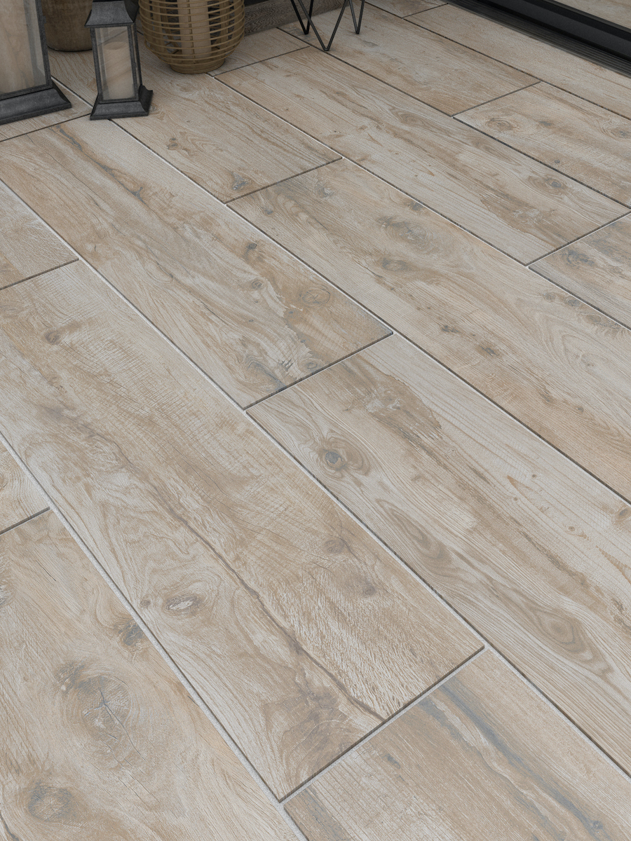 Cedar Elm Wood Virtue Vitrified Porcelain Paving Slabs- 1200x300 Pack