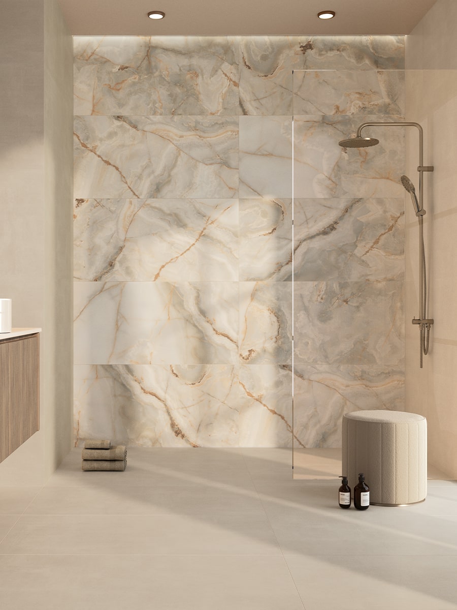 Eunoia Beige Onyx Matt Tiles - 1200x600mm