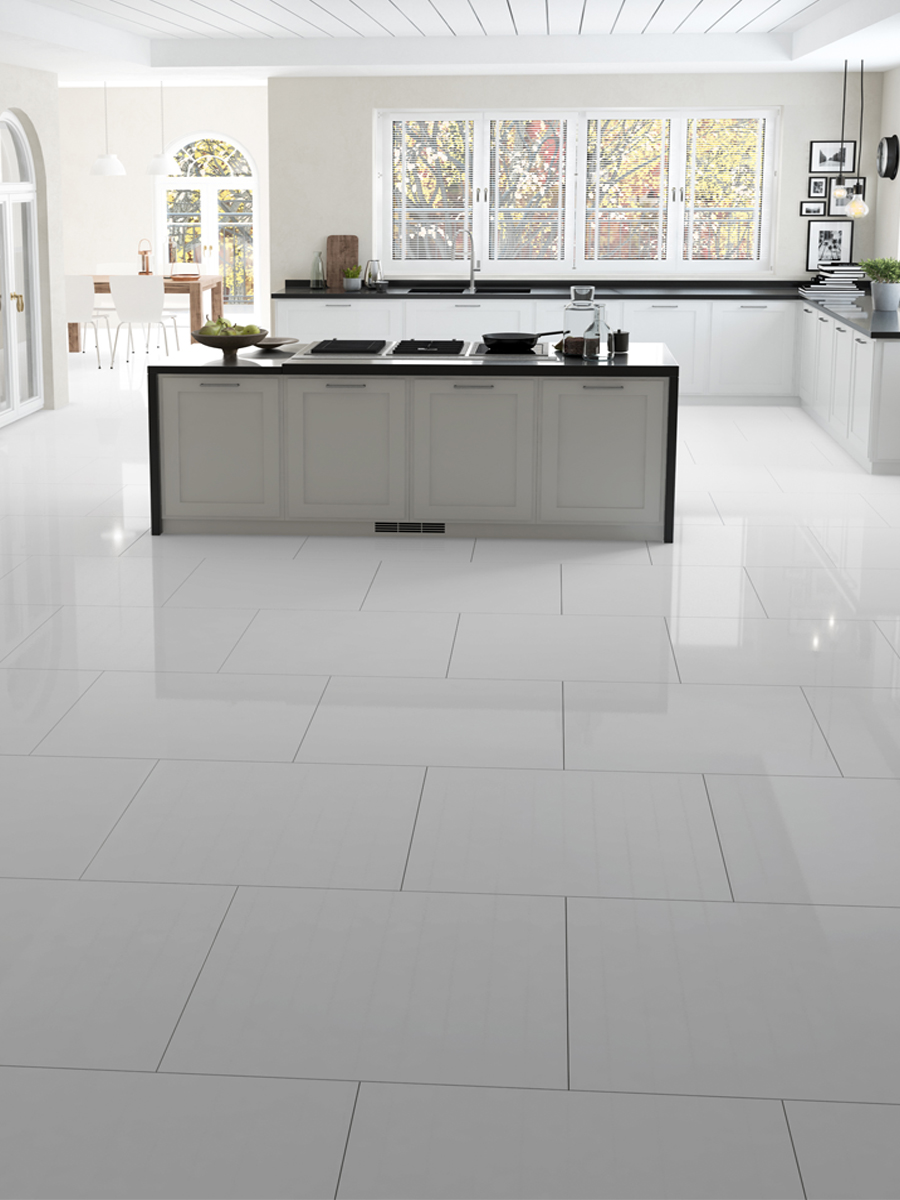 Everest White Gloss Wall & Floor Tile - 800x800(mm)