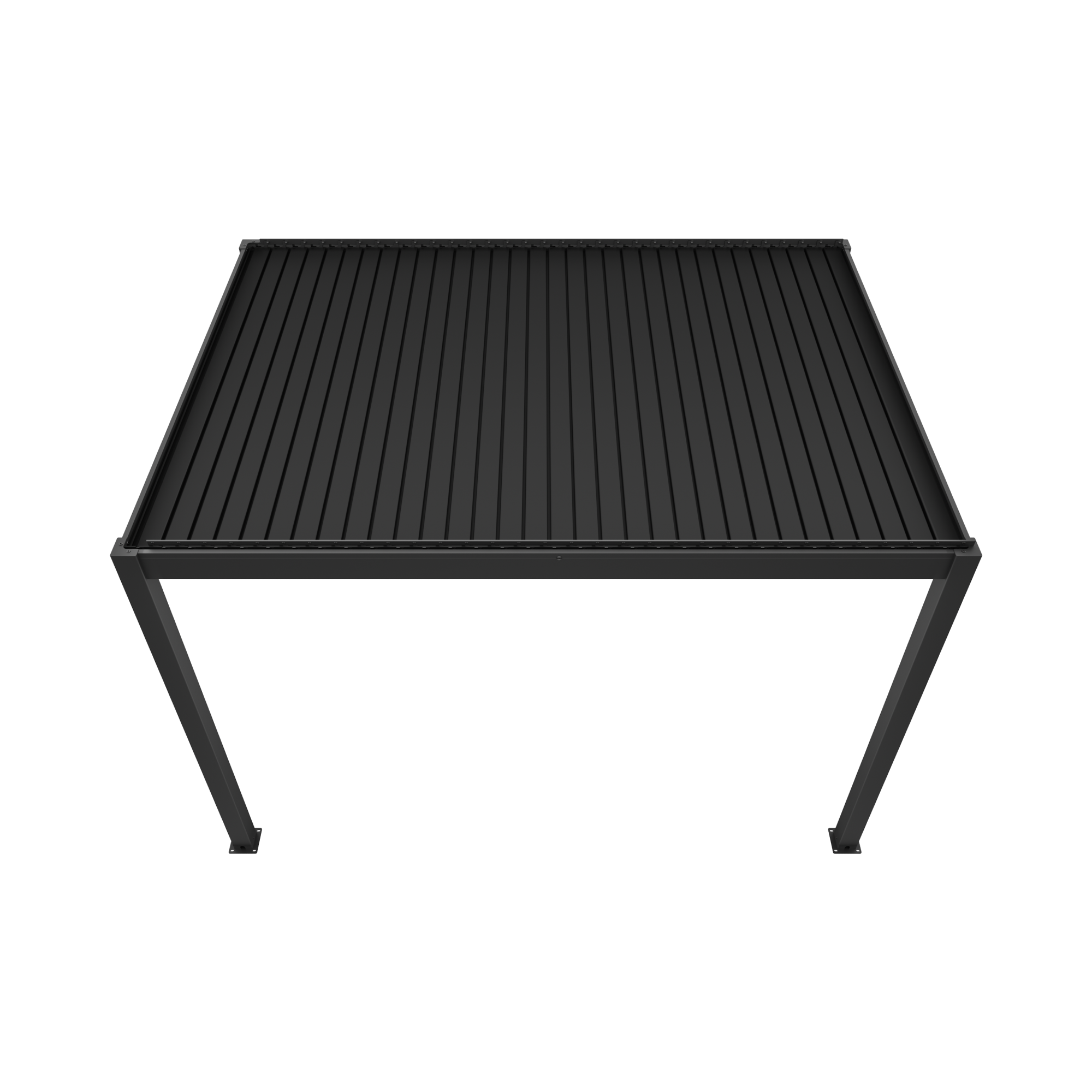 Villa Motorised Aluminium Pergola With Dimmable Lights in Graphite Grey - 3m x 4m
