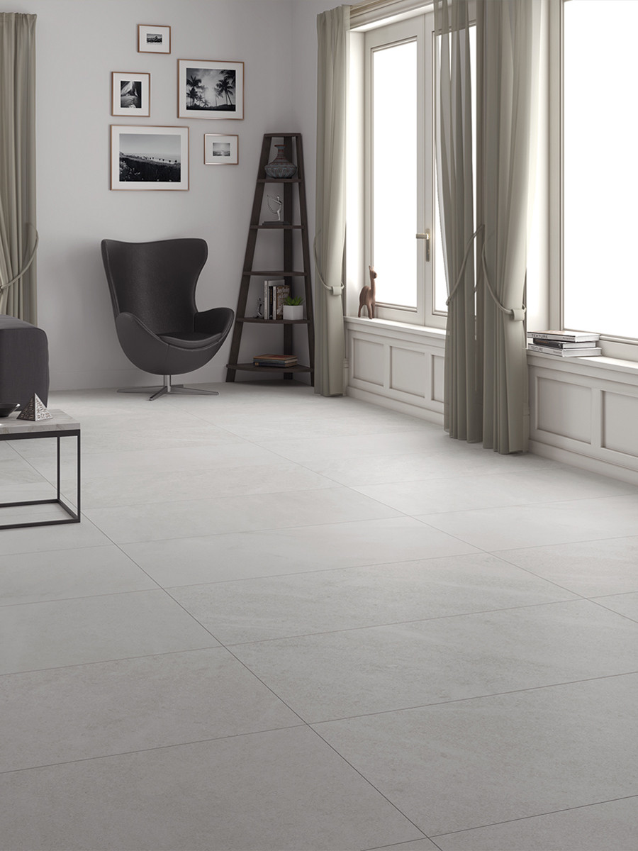Idemo White XXXL Luxury Wall & Floor Tiles - 1200x600mmx10mm
