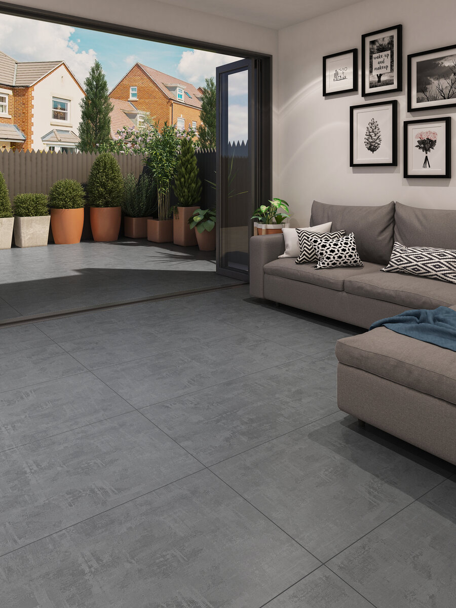 Alps Grey King Size Indoor Wall & Floor Tile - 1200x600(mm)