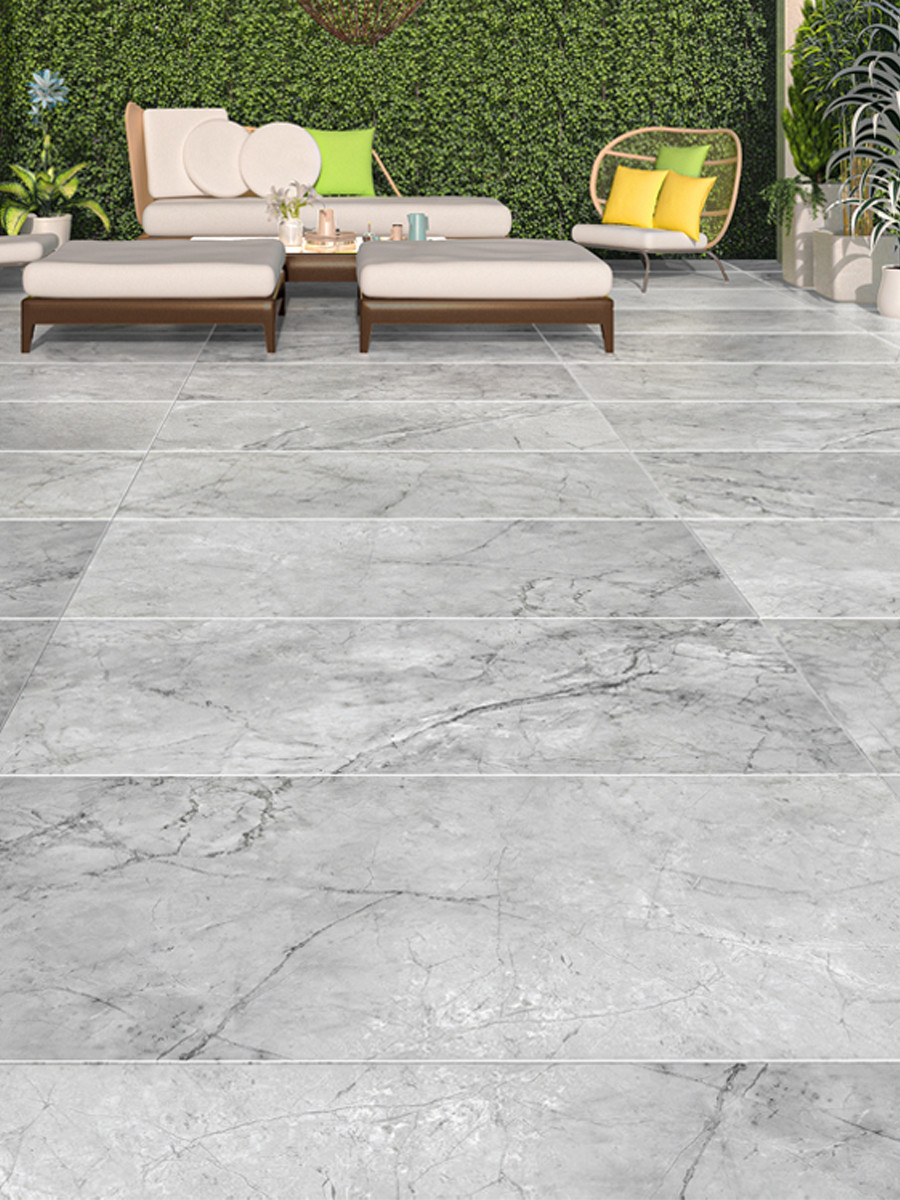 Invisible Grey Italian Tile - 1200x600x20mm