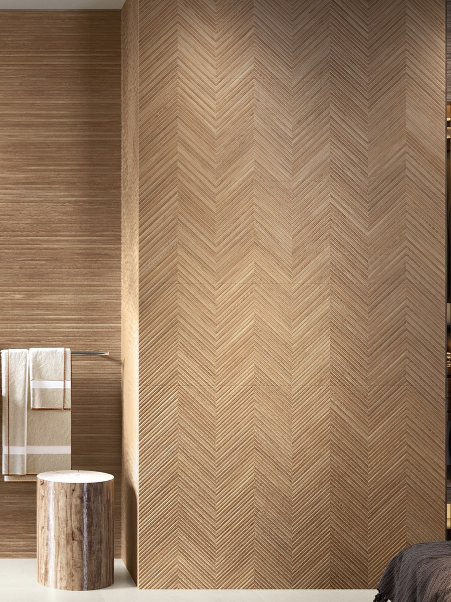 Larchwood Ipe Zig Wall Tile - 1200x400mm