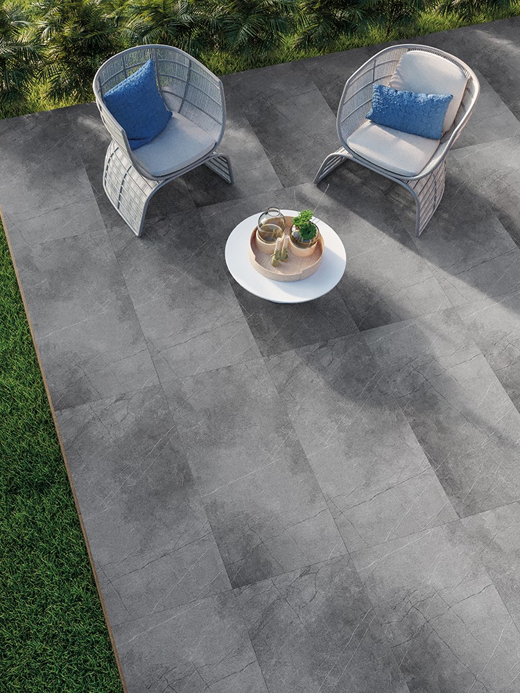 Marmo Anthricita Marble Effect Outdoor Porcelain Paving Slabs - 1200x600 Pack