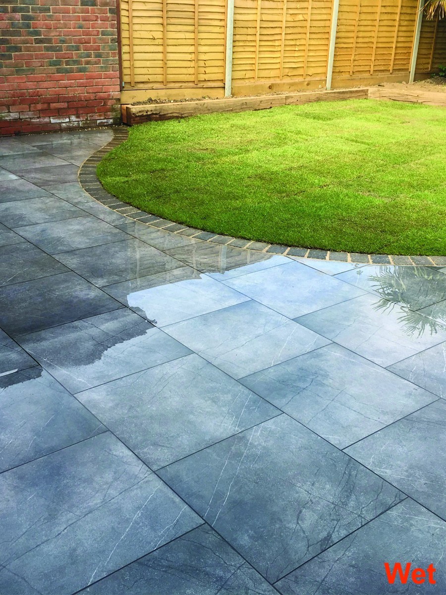 Marmo Anthricita Marble Effect Outdoor Porcelain Paving Slabs - 600x600 Pack