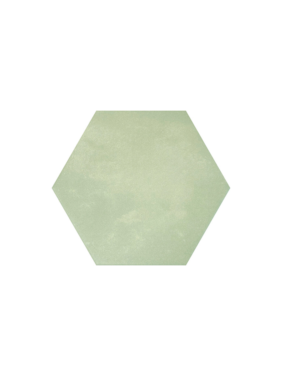 Mirage Verde Plain Hexagon Wall & Floor Tiles - 198x228mm