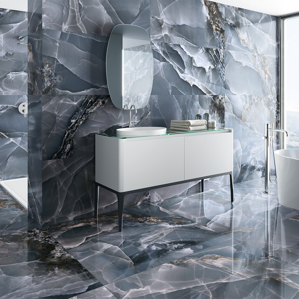Blue Onyx Porcelain Tile - 1200x600mm