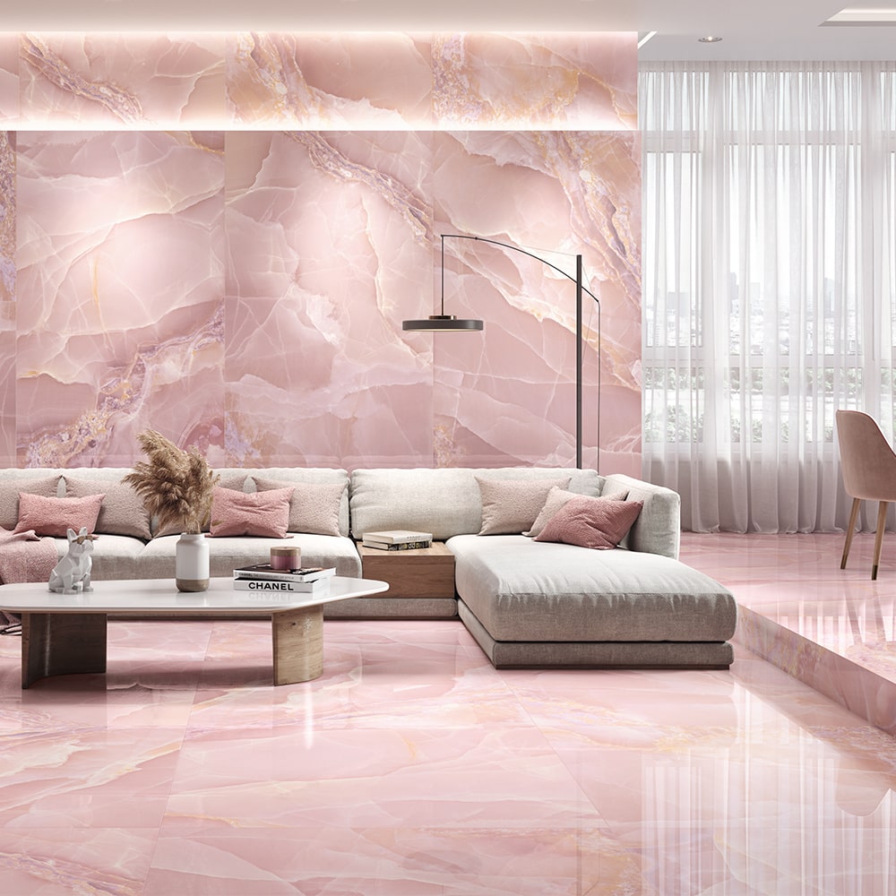 Rose Onyx Porcelain Tile - 1200x1200mm