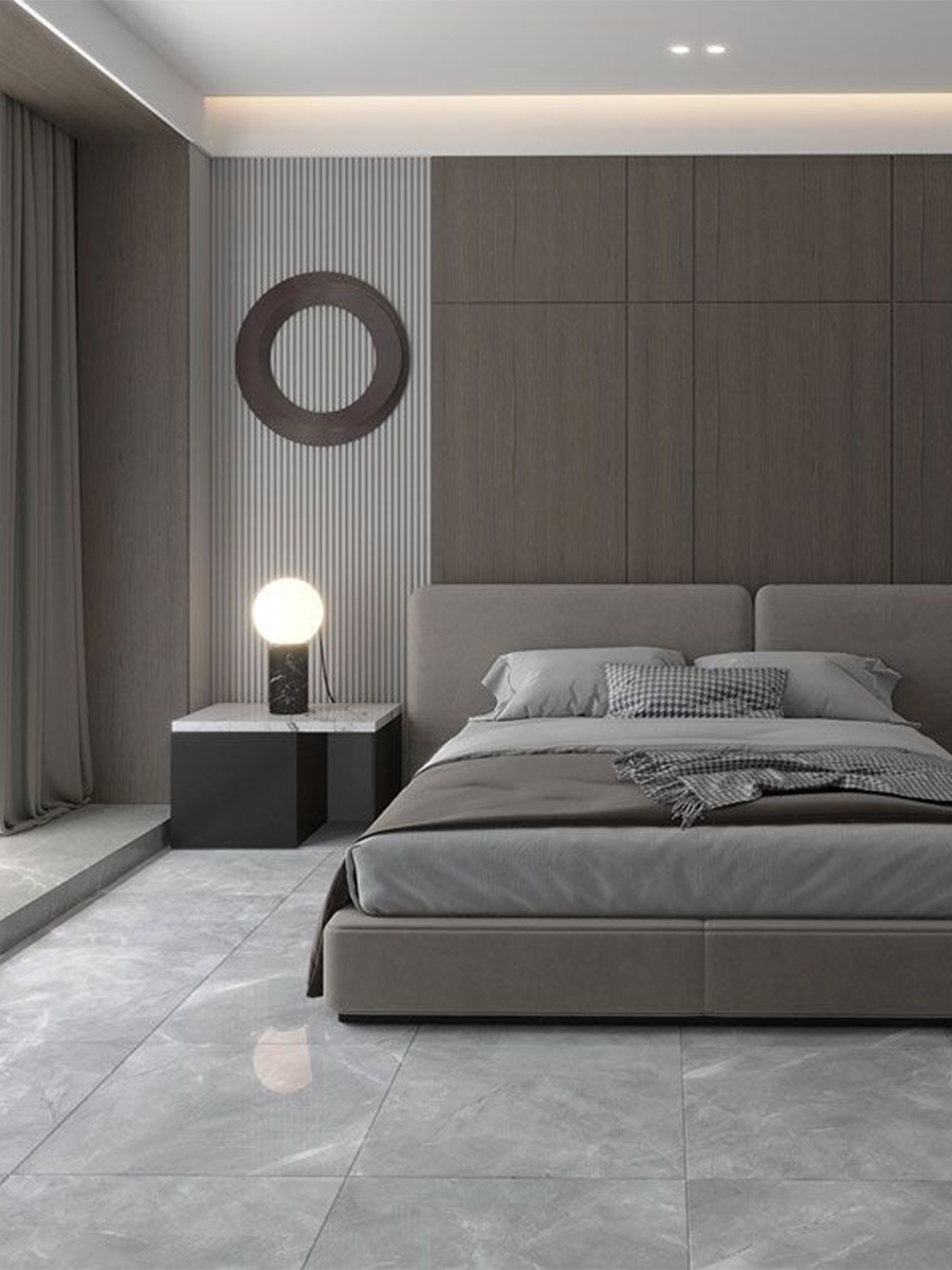 Pulpis Grey Gloss Porcelain Tile - 800x800mm