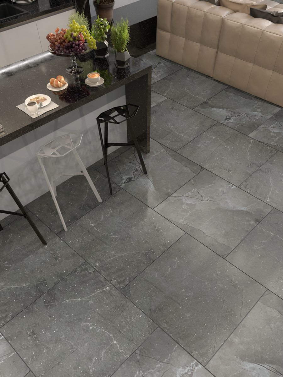 Pulpis Nero Indoor Floor & Wall Tiles - 600x600 (mm)