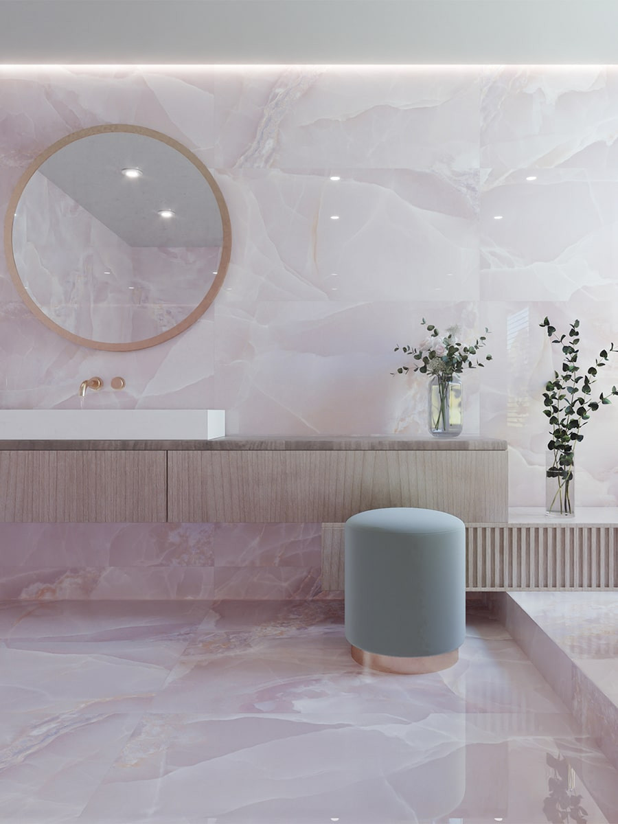 Rose Onyx Porcelain Tile - 1200x1200mm