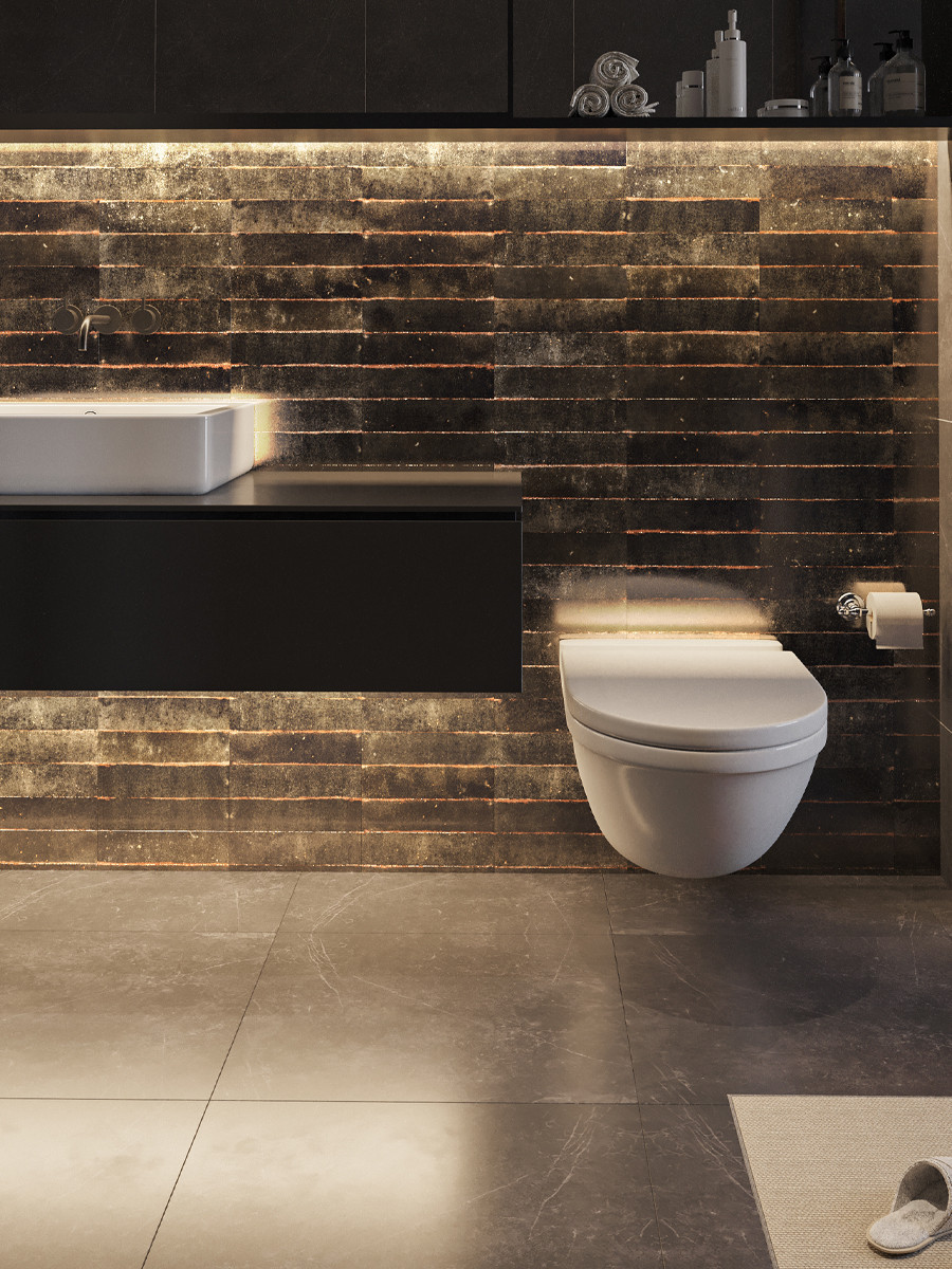 Soho Black Luxury Italian Gloss Wall Tile - 60x250(mm)