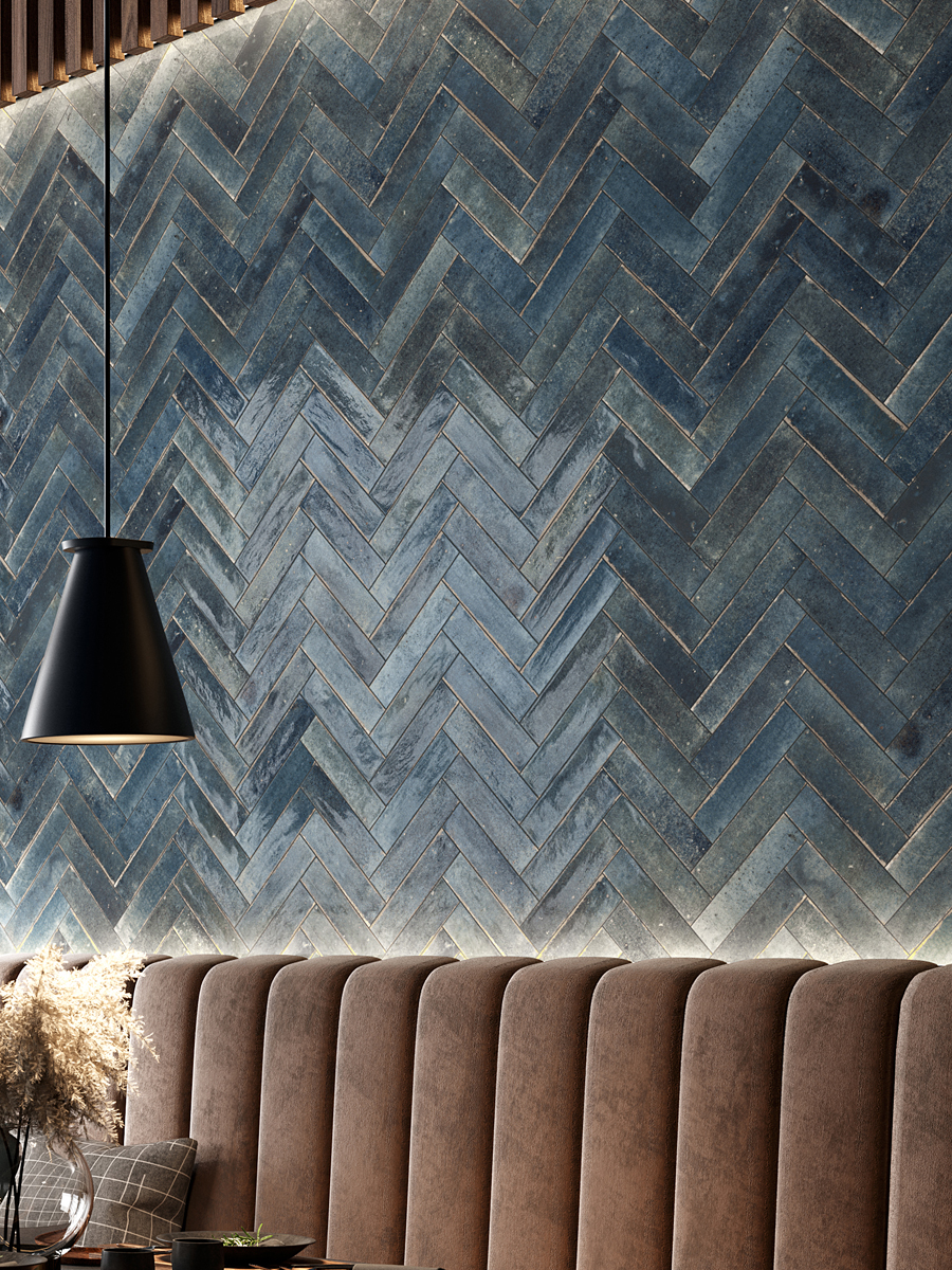 Soho Blu Luxury Italian Gloss Wall Tile - 60x250(mm)