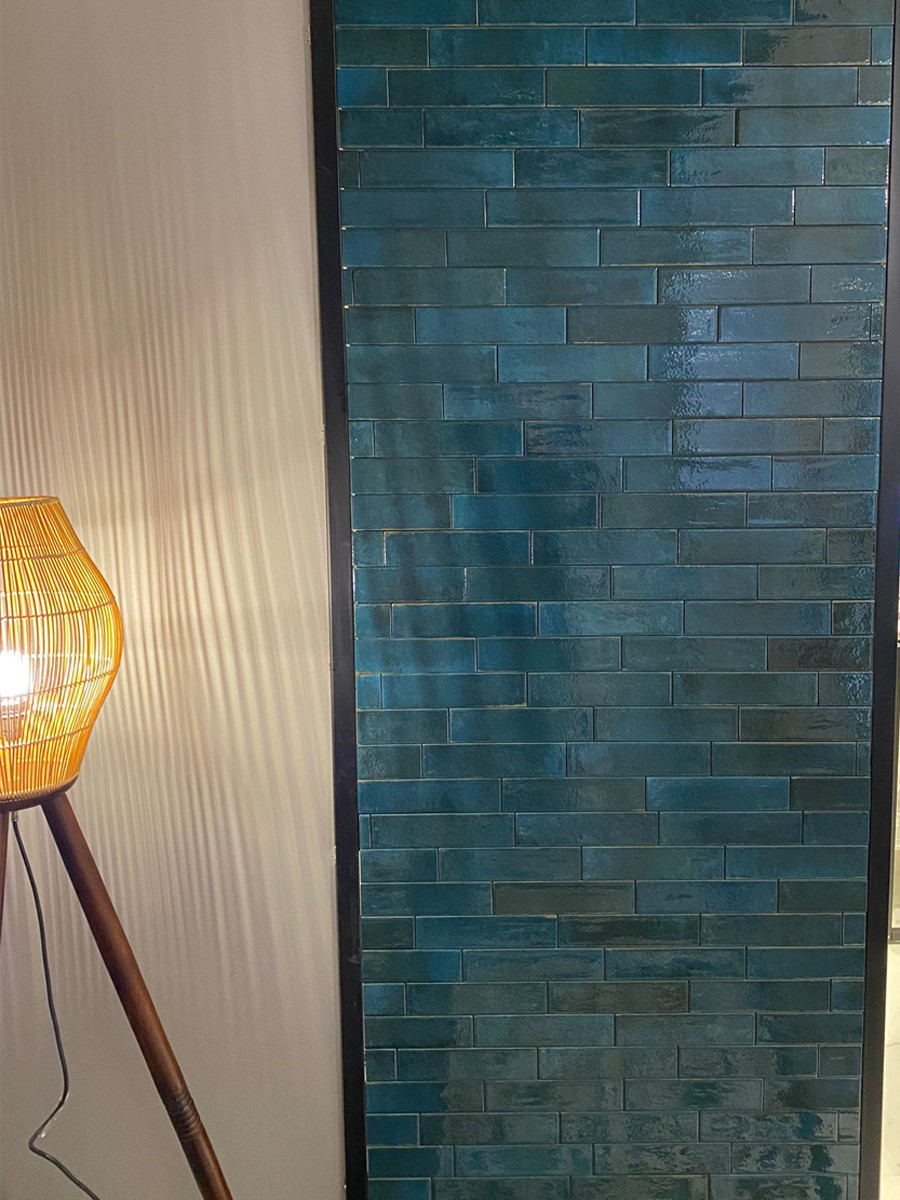 Soho Blu Luxury Italian Gloss Wall Tile - 60x250(mm)