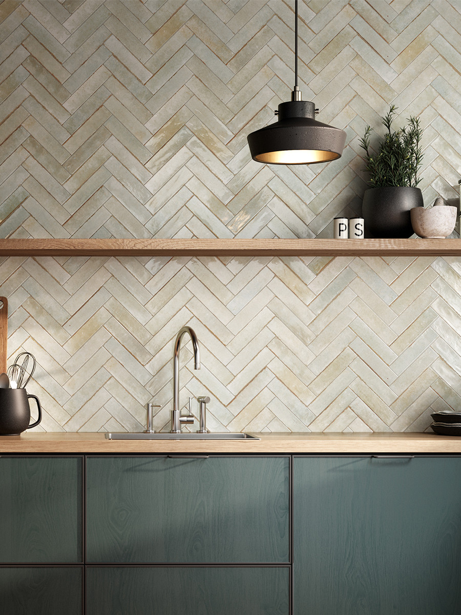 Soho Sage Luxury Italian Gloss Wall Tile - 60x250(mm)