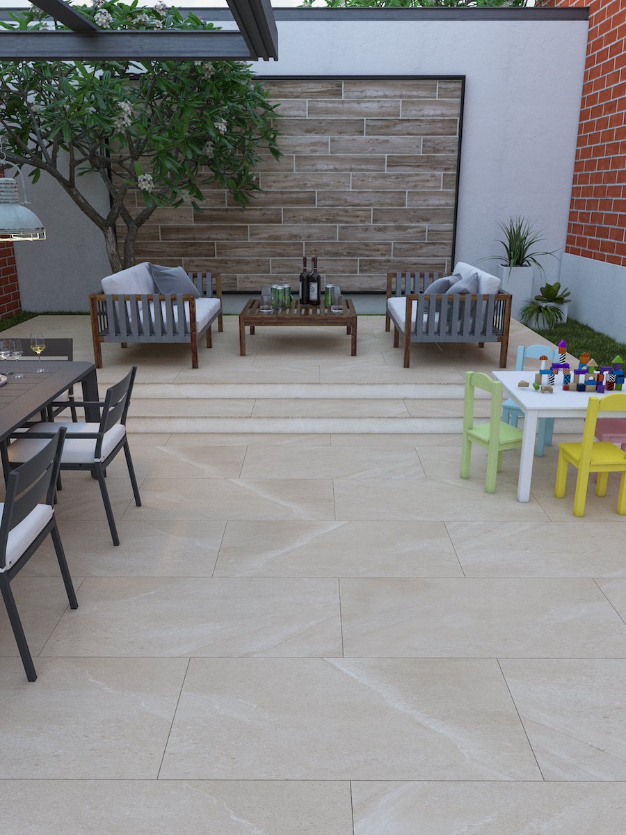 Sunstone Freya Vitrified Porcelain Paving Slabs - 1200x600 pack