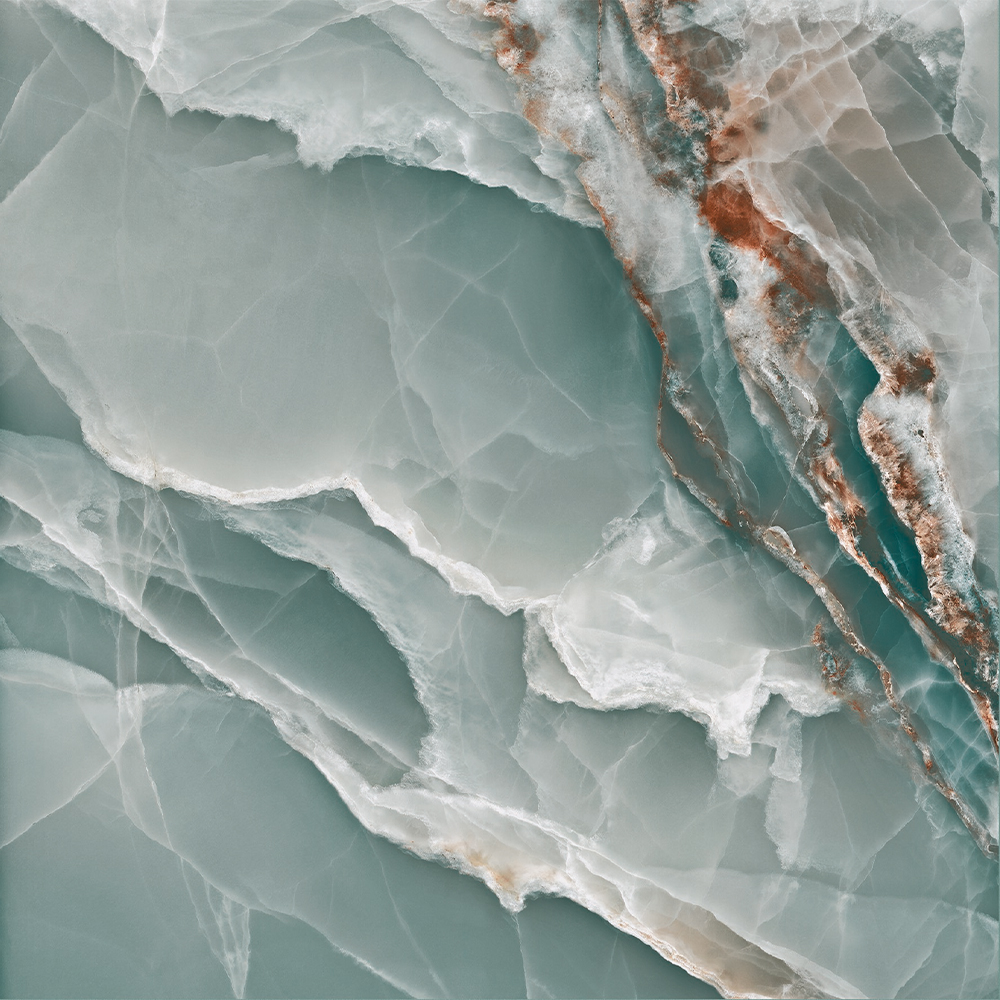 Turquoise Onyx Effect Porcelain Tiles - 1200x1200mm