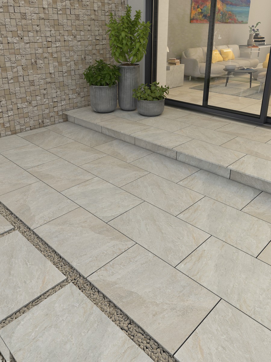 Valencia Beige Virtue Vitrified Porcelain Paving Slabs - 900x600 Pack