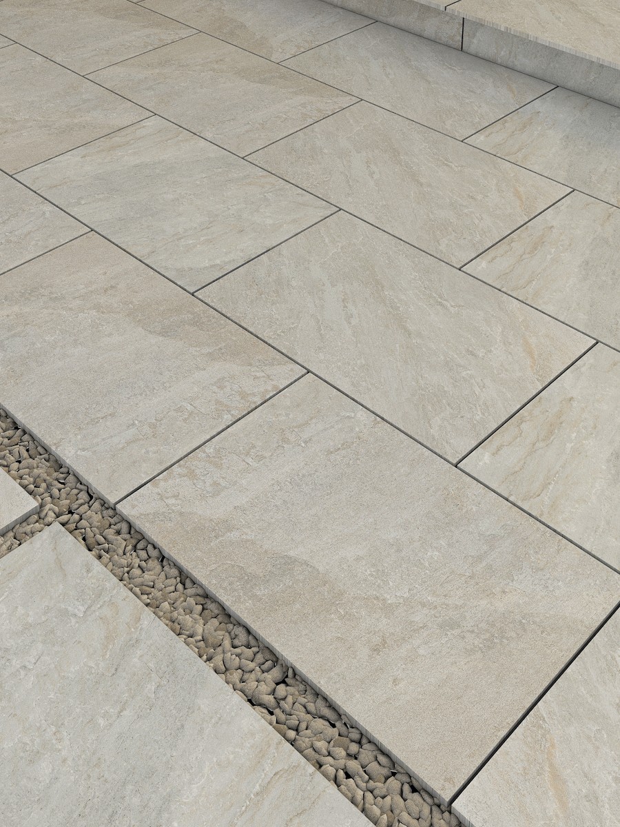 Valencia Beige Virtue Vitrified Porcelain Paving Slabs - 900x600 Pack