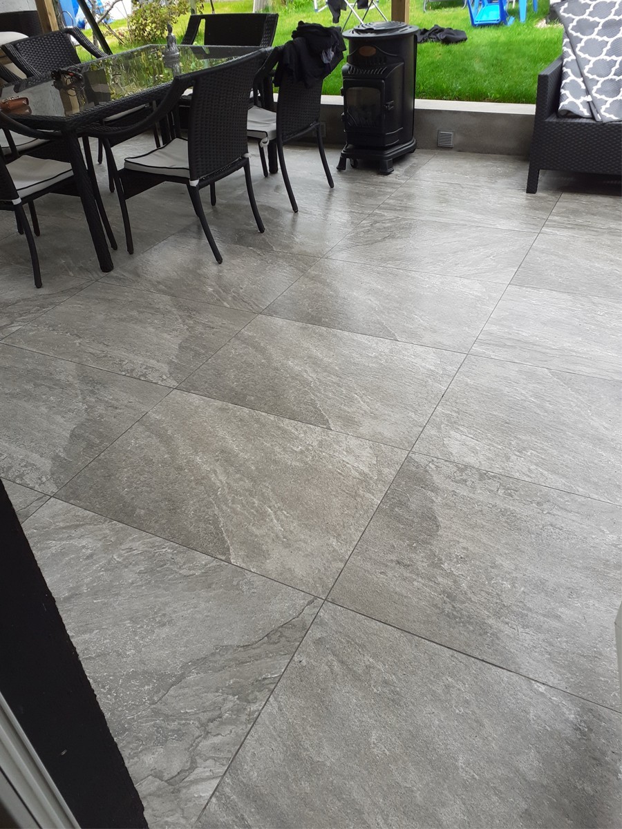 Valencia Grey Virtue Vitrified Porcelain Paving Slabs - 900x600 Pack
