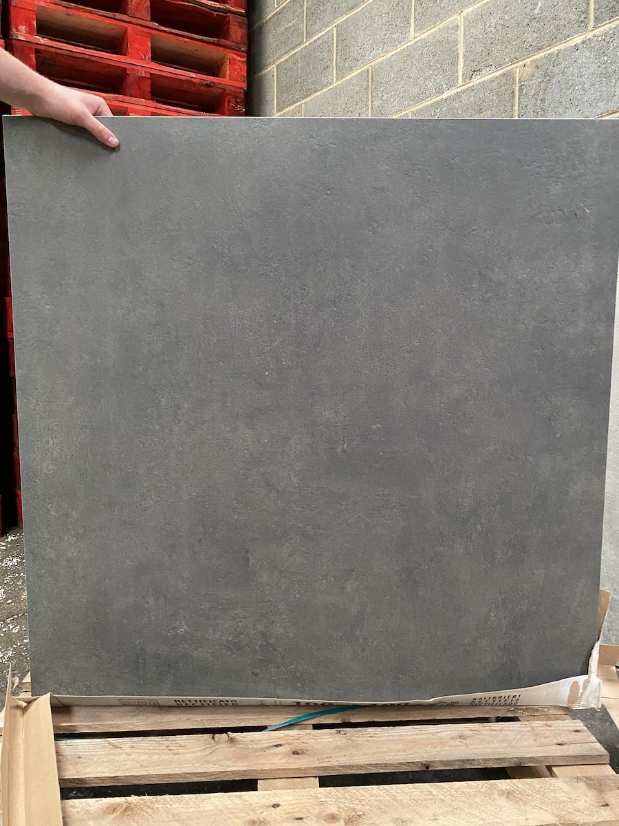 Volcano Dark Grey XXL Vitrified Porcelain Paving Slabs - 1000x1000 Pack