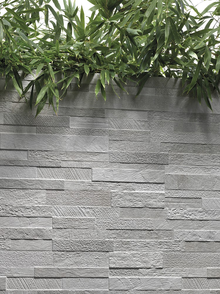 White Quartz Split Face Effect Outdoor Porcelain Wall Tiles - 150x610x7-11(mm)